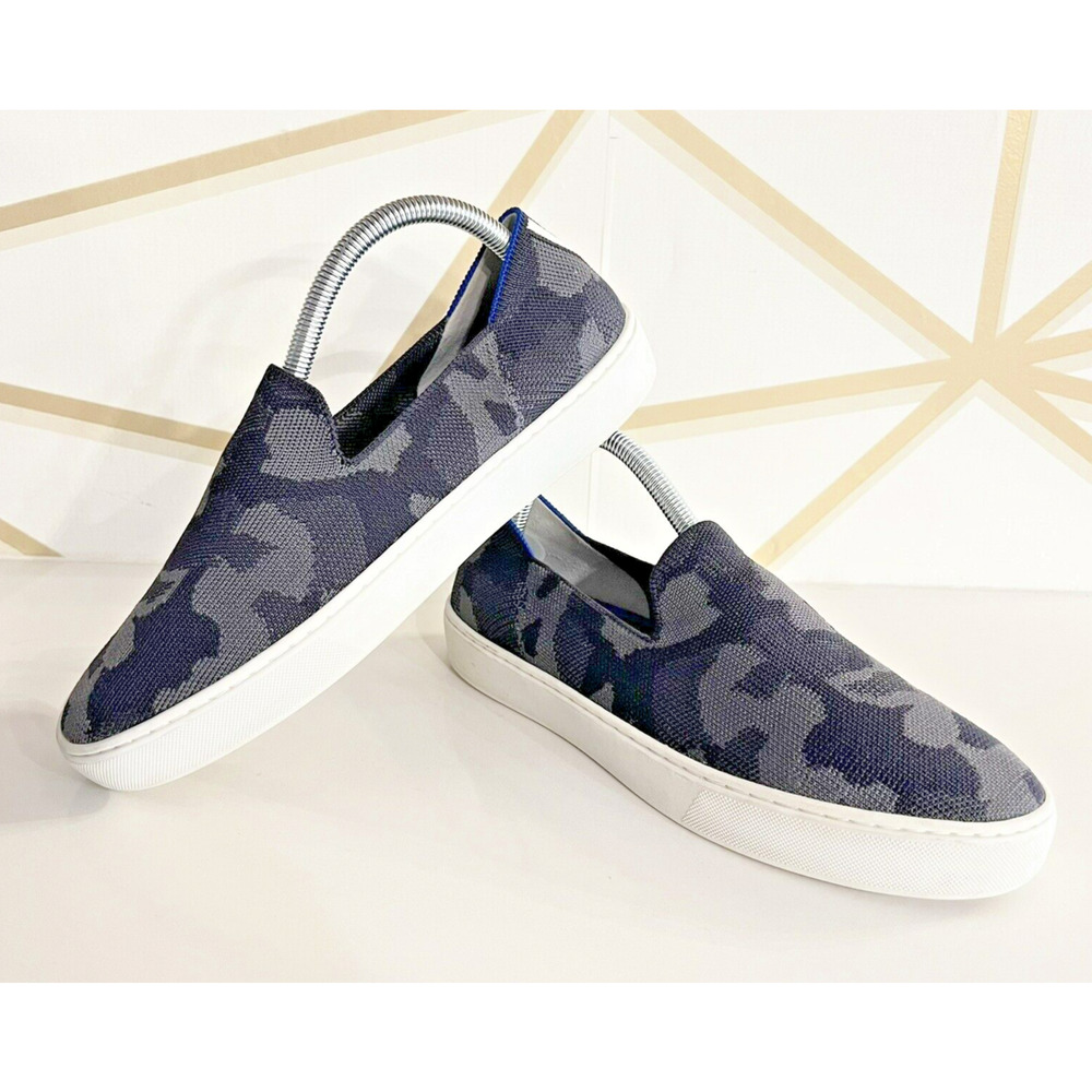 Rothy's The Slip On Grey Camo Womens Sz 9 Knit Camouflage Sneakers Casual Shoes
